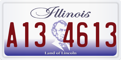 IL license plate A134613
