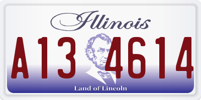 IL license plate A134614