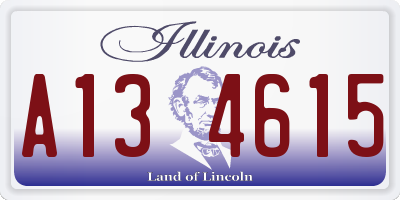 IL license plate A134615