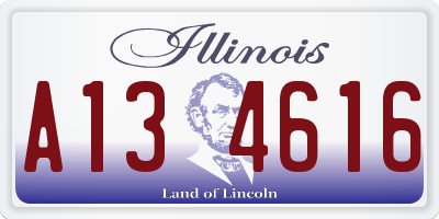 IL license plate A134616