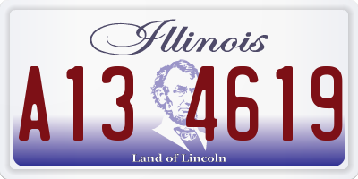 IL license plate A134619