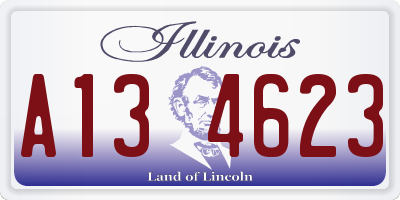 IL license plate A134623