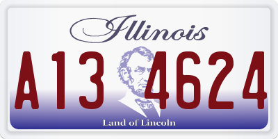 IL license plate A134624