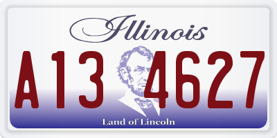 IL license plate A134627