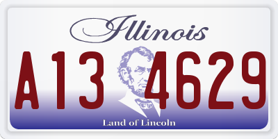 IL license plate A134629