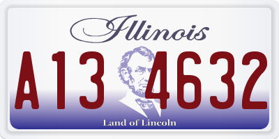 IL license plate A134632