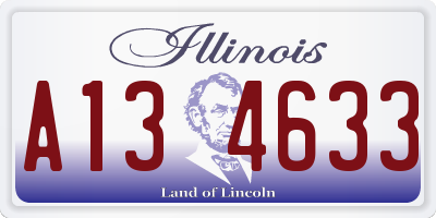 IL license plate A134633