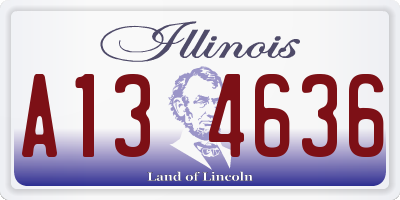 IL license plate A134636