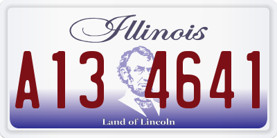 IL license plate A134641
