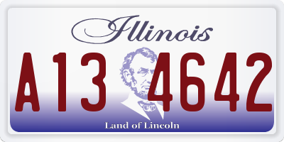 IL license plate A134642