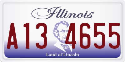 IL license plate A134655