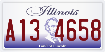 IL license plate A134658