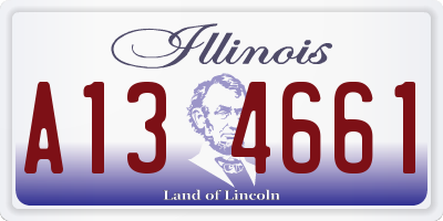 IL license plate A134661