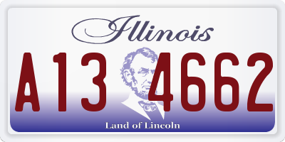 IL license plate A134662