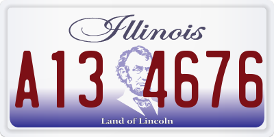 IL license plate A134676