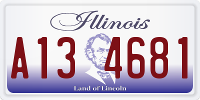 IL license plate A134681