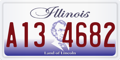 IL license plate A134682