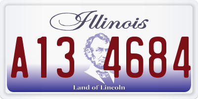 IL license plate A134684
