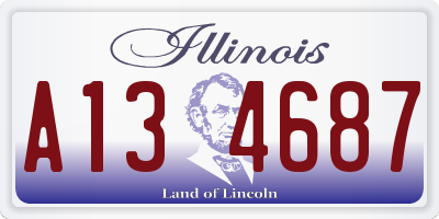 IL license plate A134687