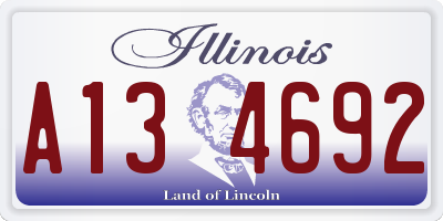 IL license plate A134692