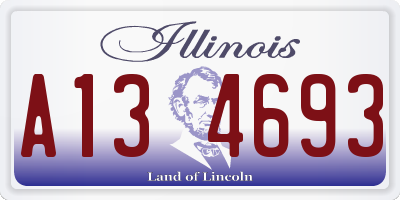 IL license plate A134693