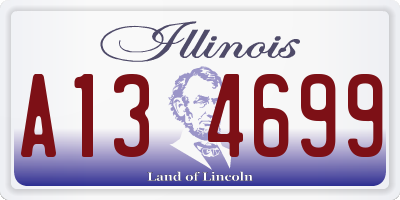 IL license plate A134699