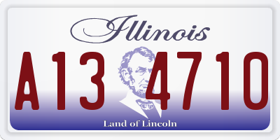IL license plate A134710