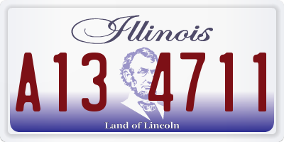 IL license plate A134711