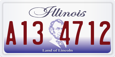 IL license plate A134712