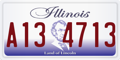 IL license plate A134713