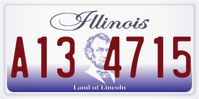 IL license plate A134715