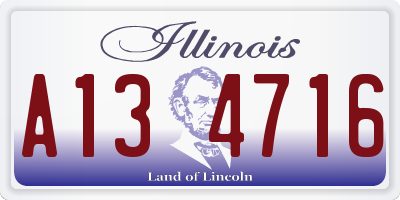 IL license plate A134716