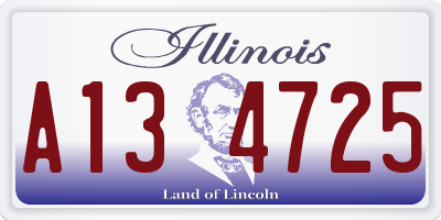 IL license plate A134725