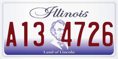 IL license plate A134726