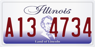 IL license plate A134734