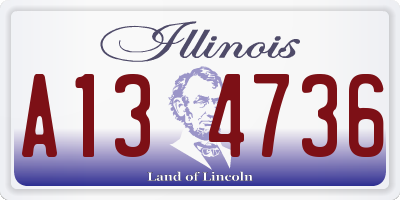 IL license plate A134736
