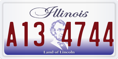 IL license plate A134744