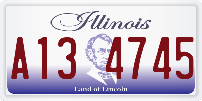 IL license plate A134745