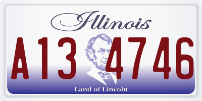 IL license plate A134746