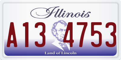 IL license plate A134753