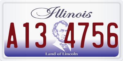 IL license plate A134756