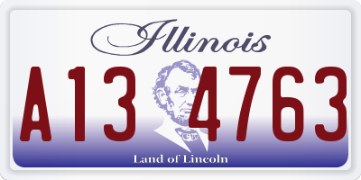 IL license plate A134763
