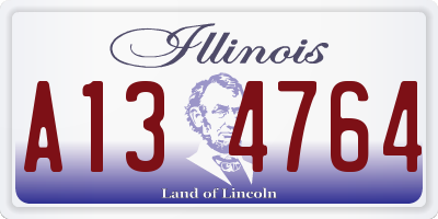 IL license plate A134764