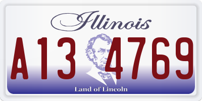 IL license plate A134769