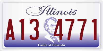 IL license plate A134771