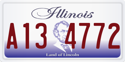 IL license plate A134772