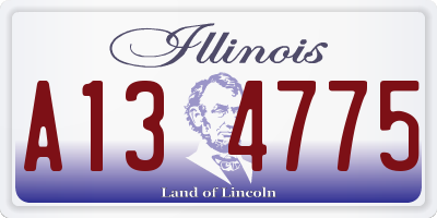IL license plate A134775