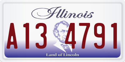 IL license plate A134791