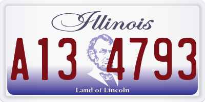 IL license plate A134793