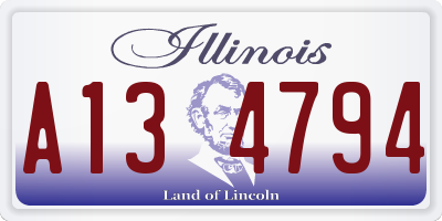 IL license plate A134794